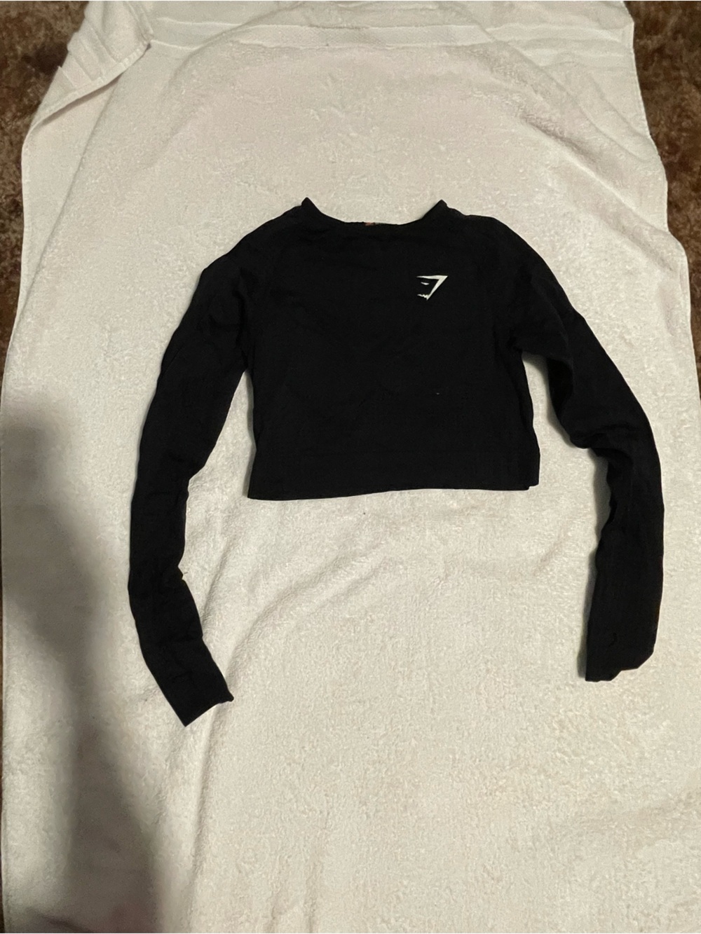 Gymshark Black Long-Sleeve Crop Top